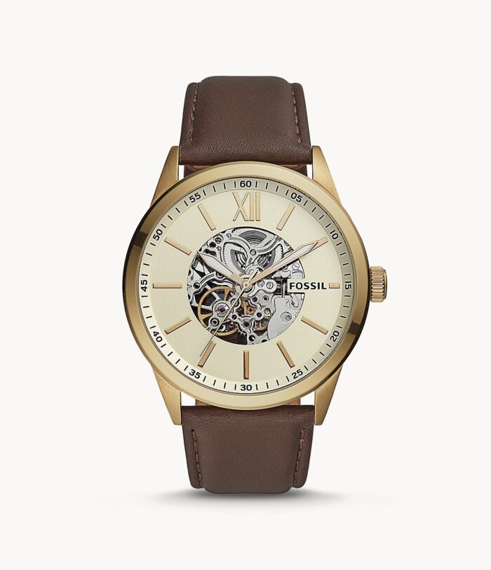 48Mm Flynn Automatic Brown Leather Watch jewelry