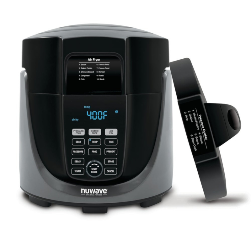 6 qt. Duet Black Programmable Digital Air Fryer with Pressure Cooker