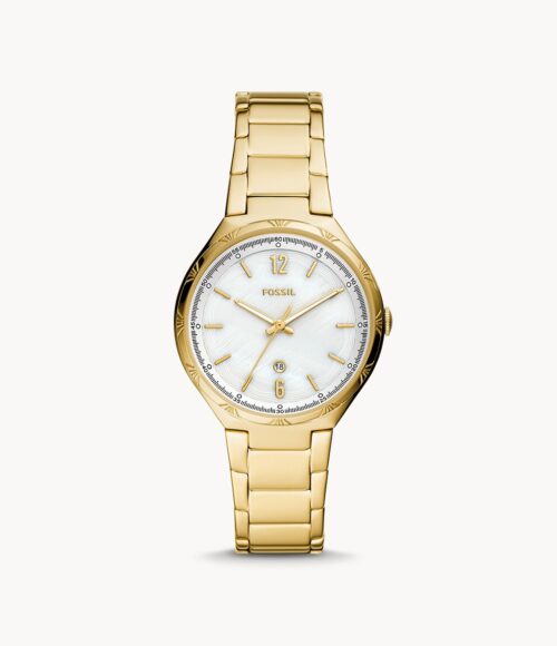 Ashtyn Three-Hand Date Gold-Tone Stainless Steel Watch