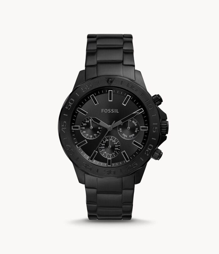 Bannon Multifunction Black Stainless Steel Watch