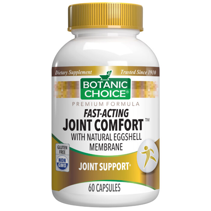 Botanic Choice Fast-Acting Joint Comfort with Natural Eggshell Membrane - Joint Support Supplement - 60 Capsules