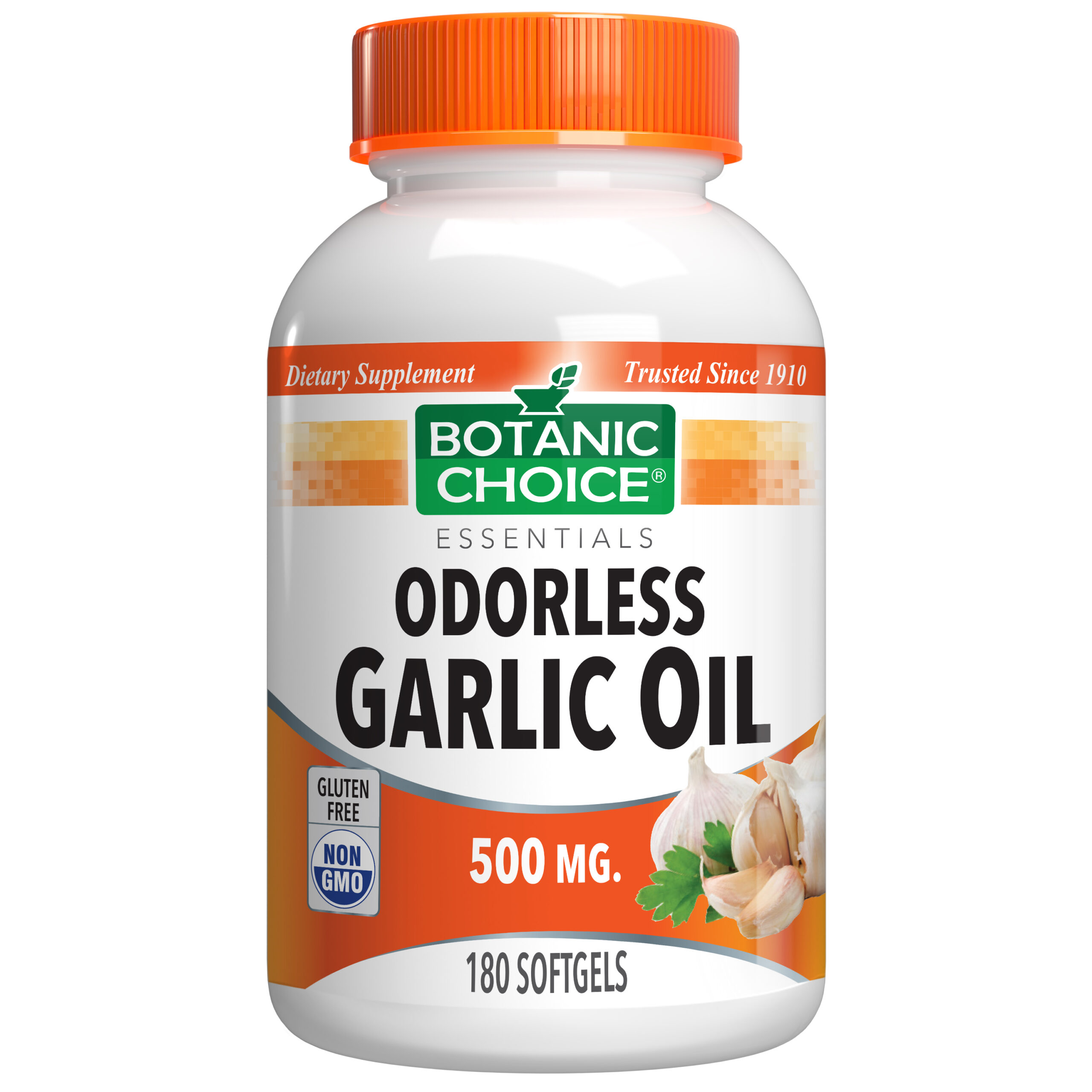 Botanic Choice Odorless Garlic Oil 500 mg - 180 Softgels