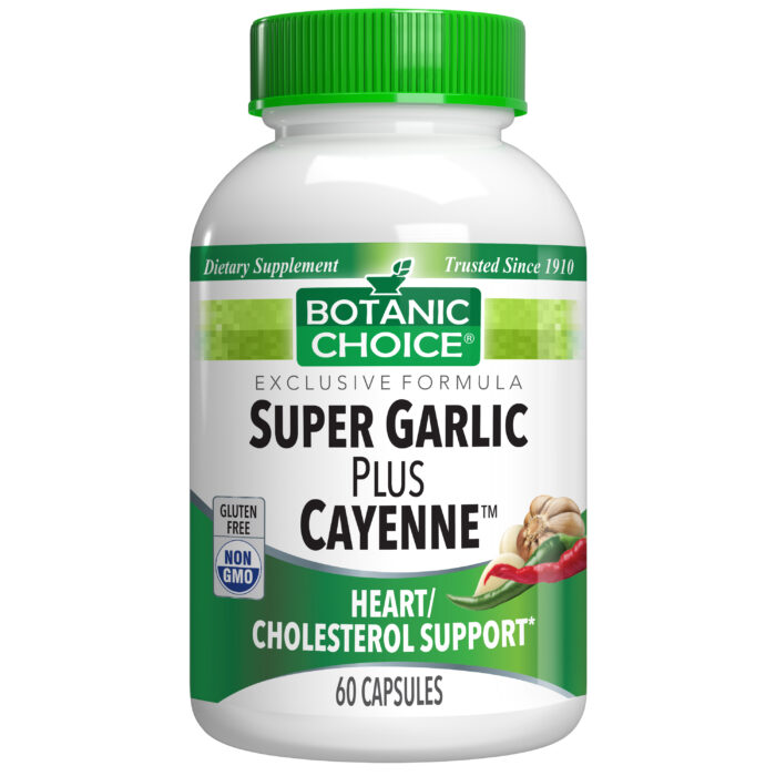 Botanic Choice Super Garlic Plus Cayenne™ - Cholesterol Health Supplement - 60 Capsules