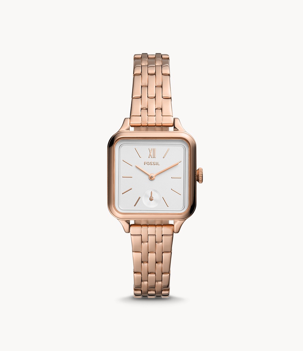 Colleen Three-Hand Rose Gold-Tone Stainless Steel Watch