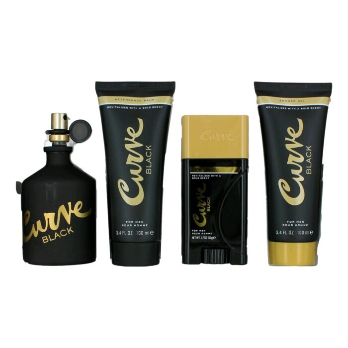 Curve Black by Liz Claiborne, 4 Piece Gift Set for Men