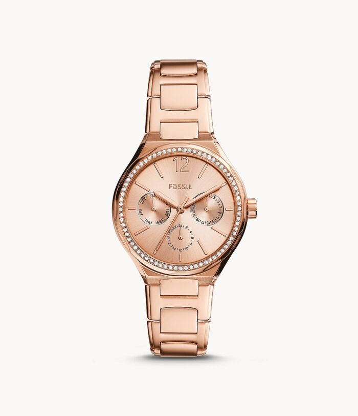 Eevie Multifunction Rose Gold Stainless Steel Watch