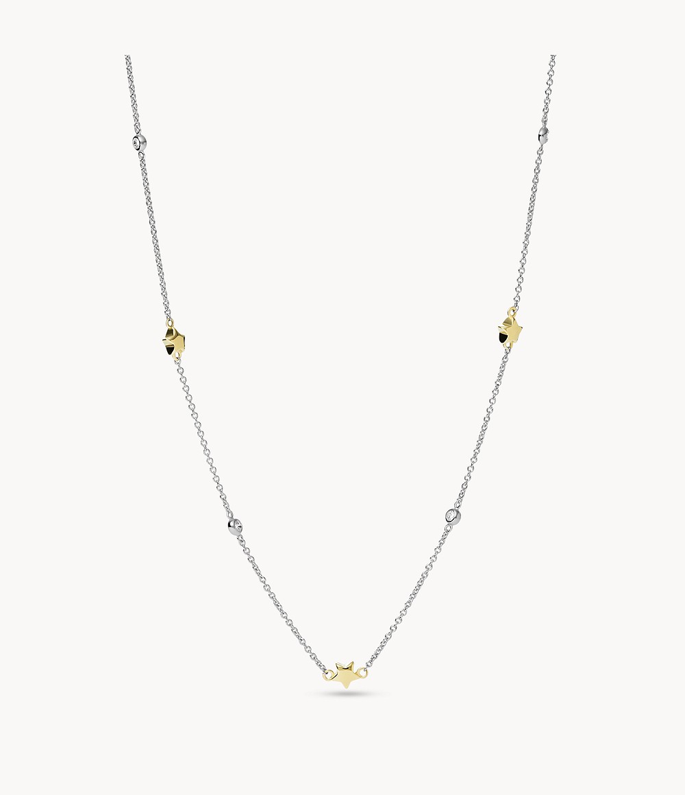 Elliott Diamonds By The Yard Stars Two-Tone Sterling Silver Station Necklace JFS00561998