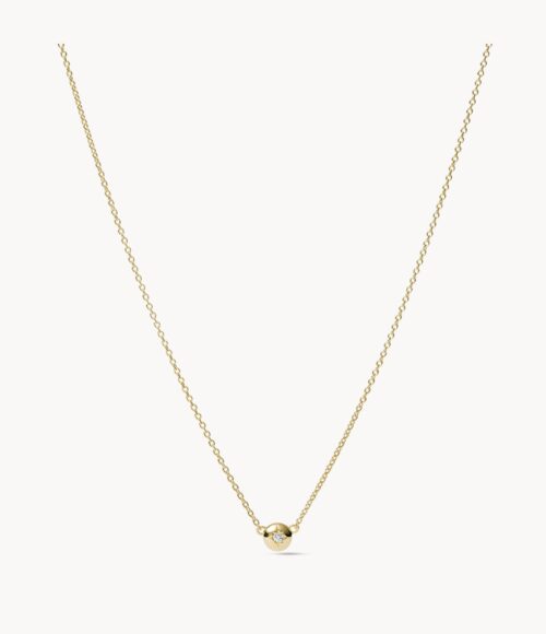 Elliott Point Of Light 18K Gold Plated Sterling Silver Clear Laboratory Grown Diamond Chain Necklace JFS00557710