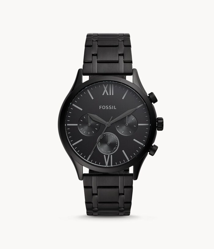 Fenmore Midsize Multifunction Black Stainless Steel Watch jewelry