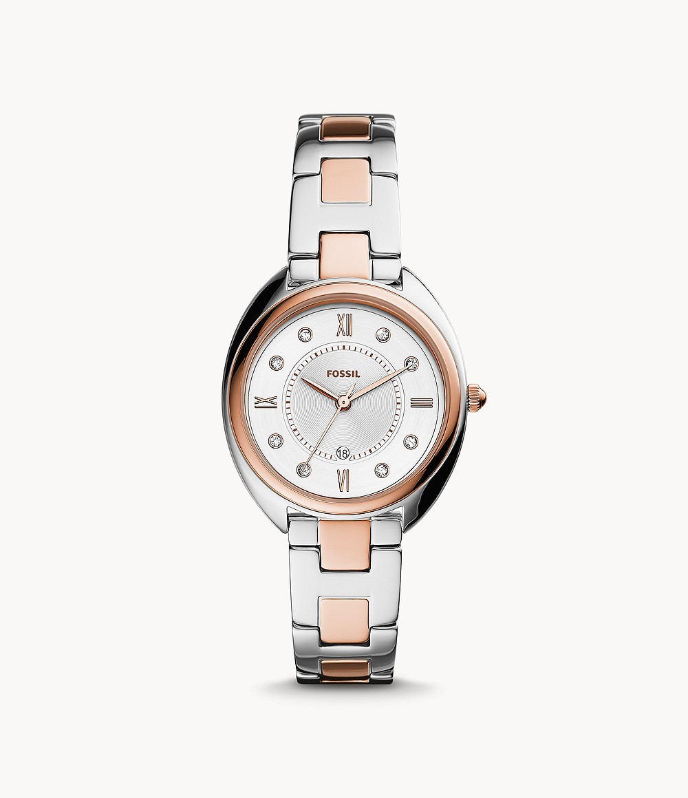 Gabby Three-Hand Date Two-Tone Stainless Steel Watch