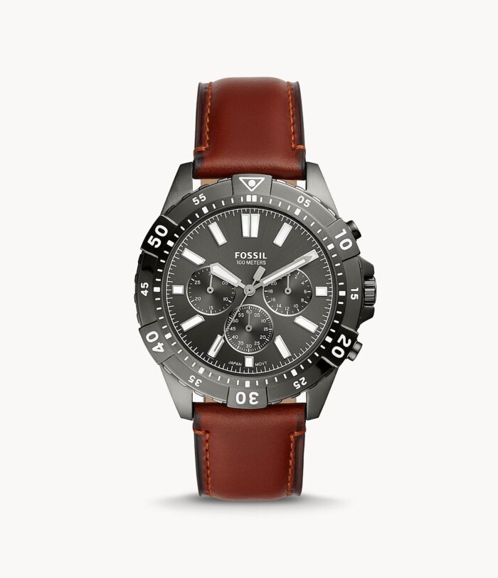 Garrett Chronograph Brown Leather Watch