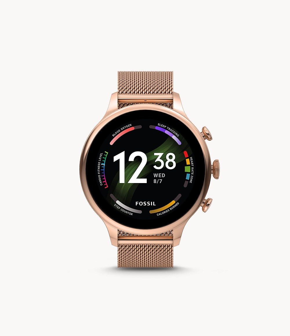 Gen 6 Smartwatch Rose Gold-Tone Stainless Steel Mesh