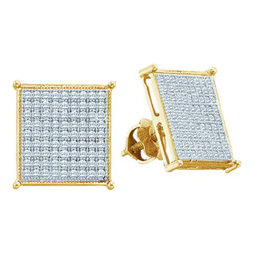 GoldNDiamond GND-50432 0.05 CTW Diamond Micro Pave Earrings