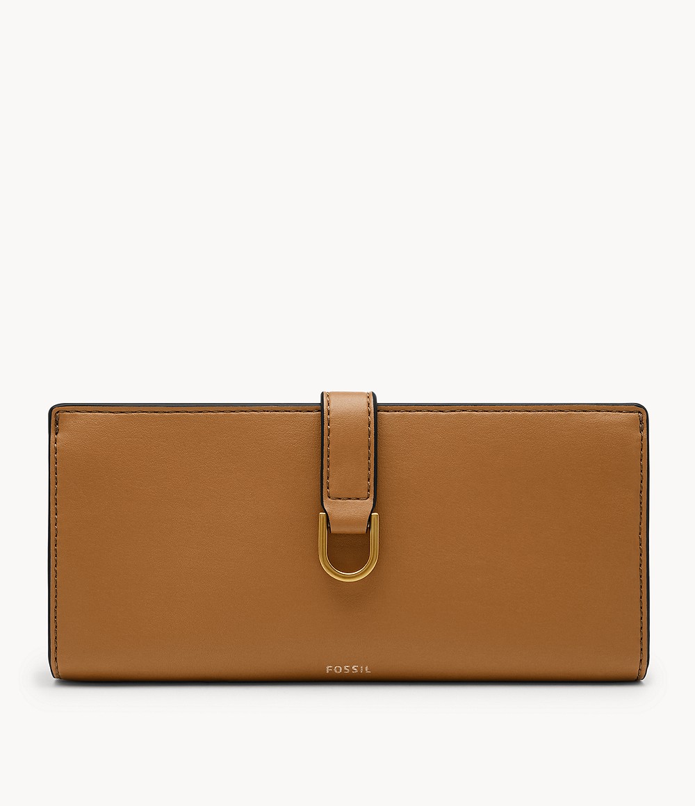 Kier Cactus Leather Tab Clutch SL6554231