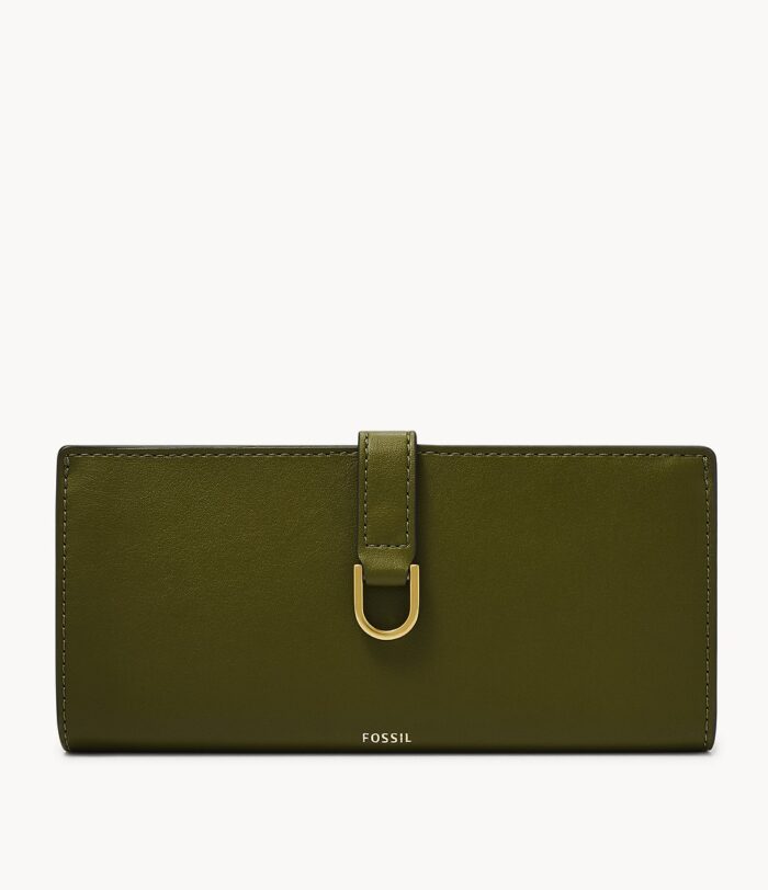 Kier Cactus Leather Tab Clutch SL6554376