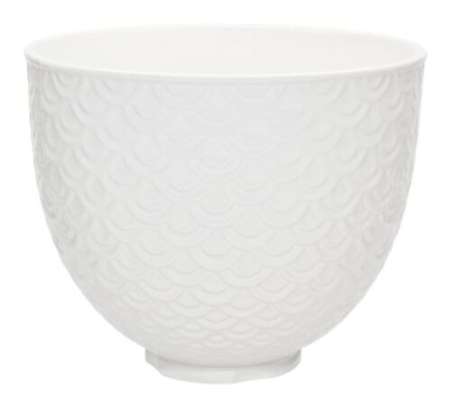 KitchenAid® 5 Quart White Mermaid Lace Ceramic Bowl