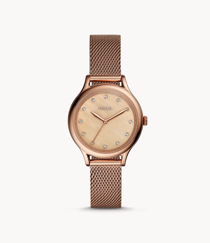 Laney Three-Hand Rose Gold-Tone Stainless Steel Watch Jewelry