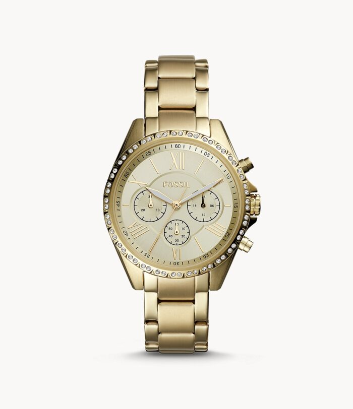 Modern Courier Chronograph Gold-Tone Stainless Steel Watch Jewelry