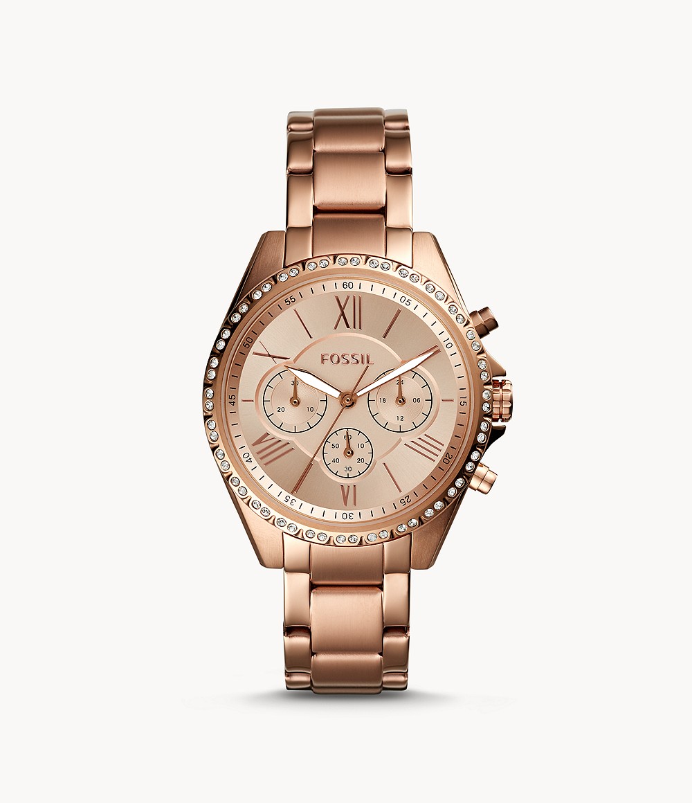 Modern Courier Chronograph Rose Gold-Tone Stainless Steel Watch Jewelry