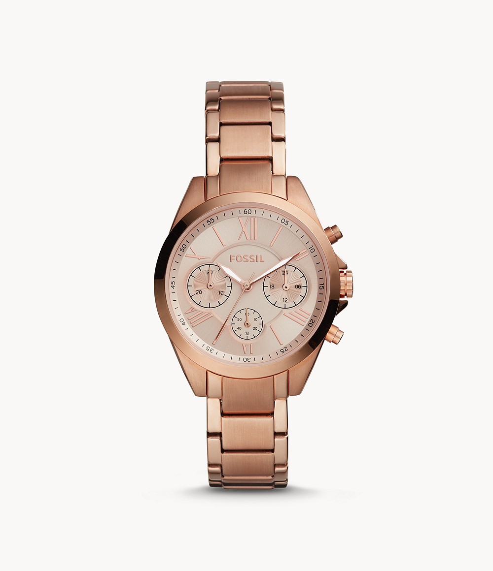 Modern Courier Midsize Chronograph Rose Gold-Tone Stainless Steel Watch Jewelry