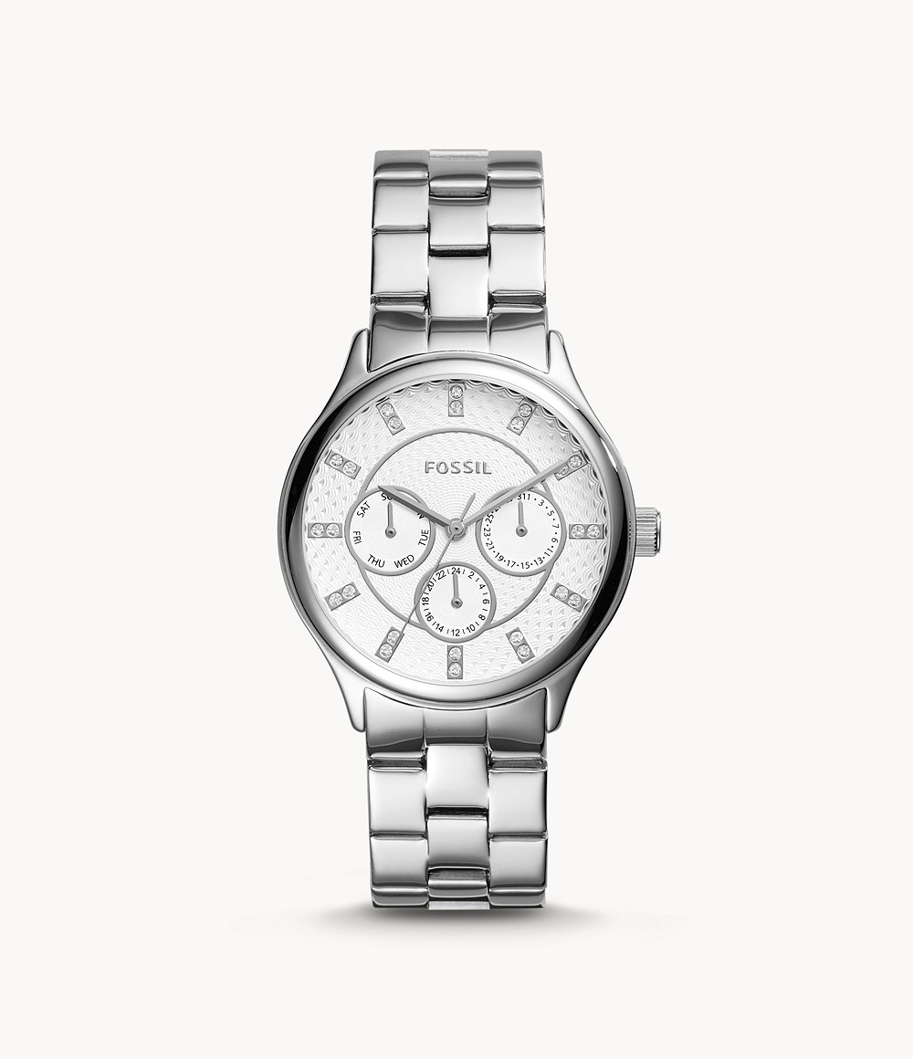 Modern Sophisticate Multifunction Stainless Steel Watch Jewelry