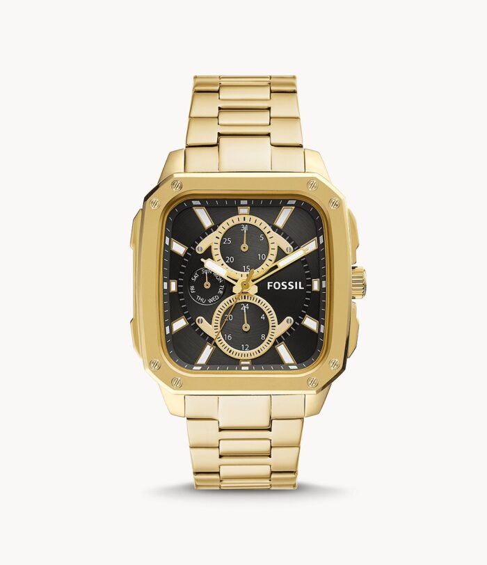 Multifunction Gold-Tone Stainless Steel Watch