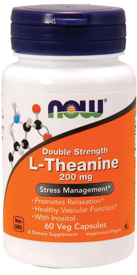 Now Foods L-Theanine 200 mg - 60 Vegetarian Capsules