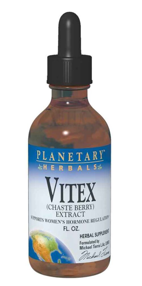 Planetary Herbals Vitex Extract, Chaste Tree Berry - 2 Oz