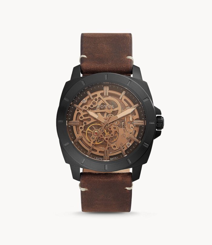 Privateer Sport Mechanical Brown Leather Watch jewelry