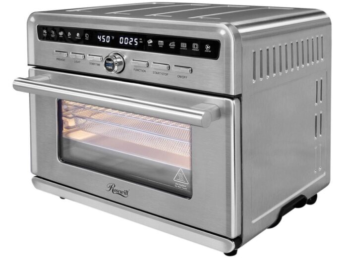 RHTO-20001 26.4 qt. Air Fryer Convection Toaster Oven with Stainless Steel Exterior & 4 Tray Accessories