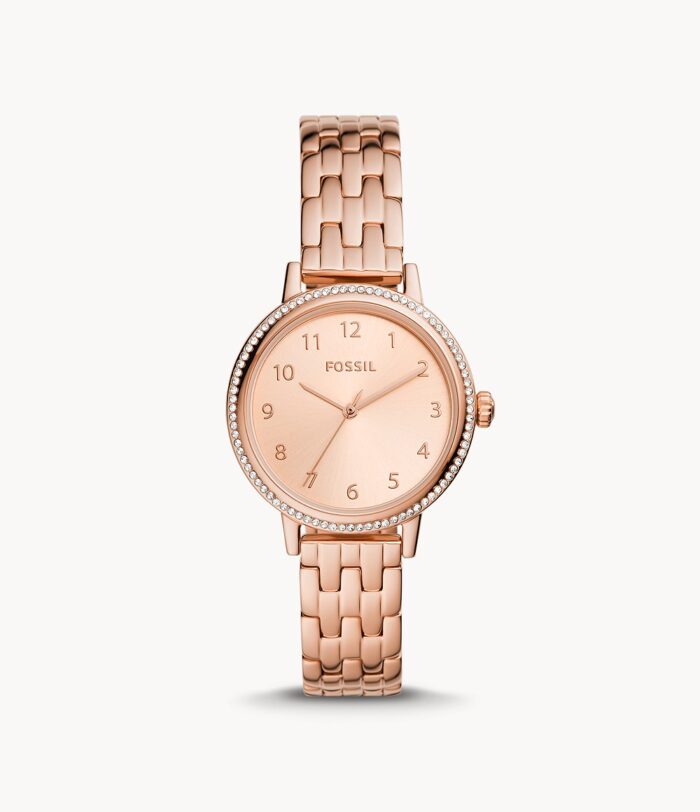 Reid Three-Hand Rose Gold-Tone Stainless Steel Watch