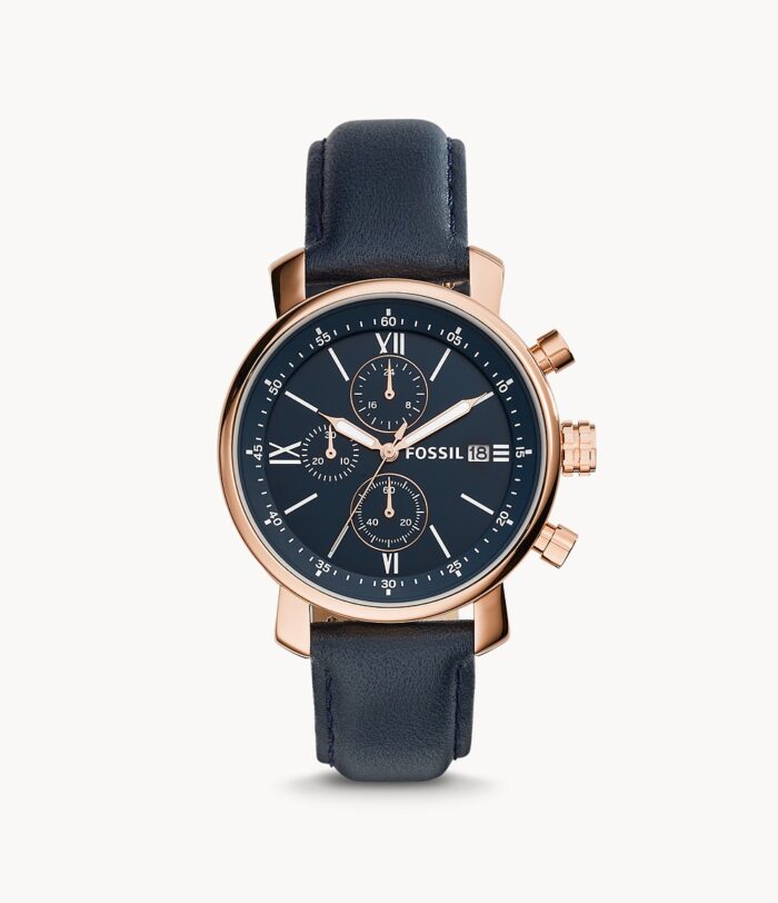 Rhett Chronograph Navy Leather Watch Jewelry