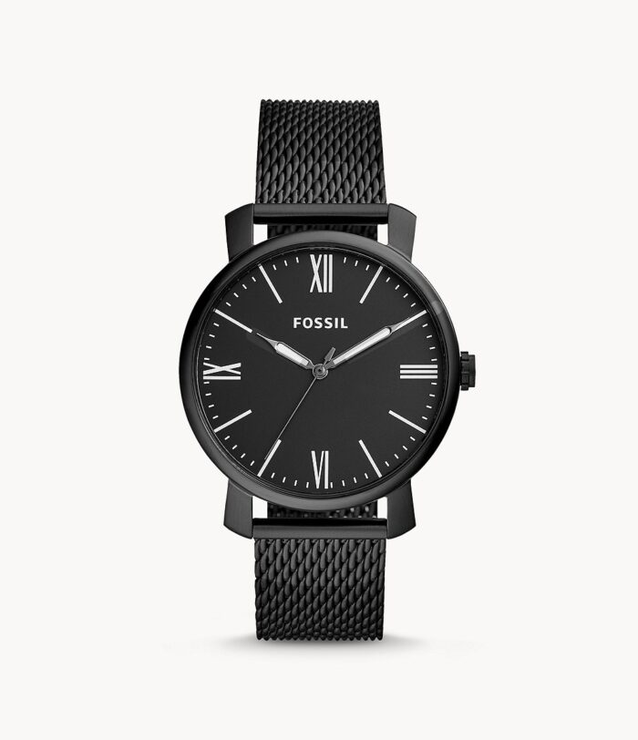 Rhett Three-Hand Black Stainless Steel Watch Jewelry