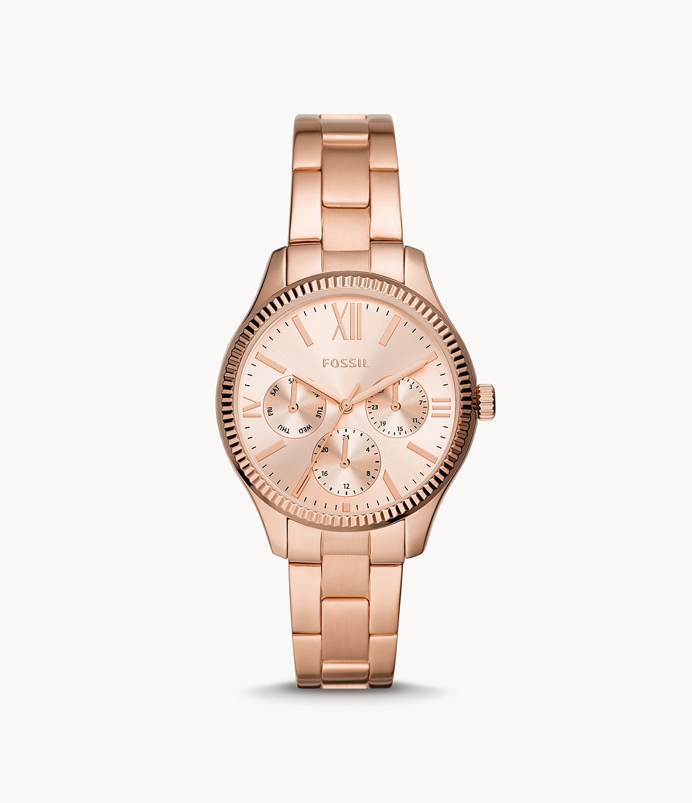 Rye Multifunction Rose Gold-Tone Stainless Steel Watch