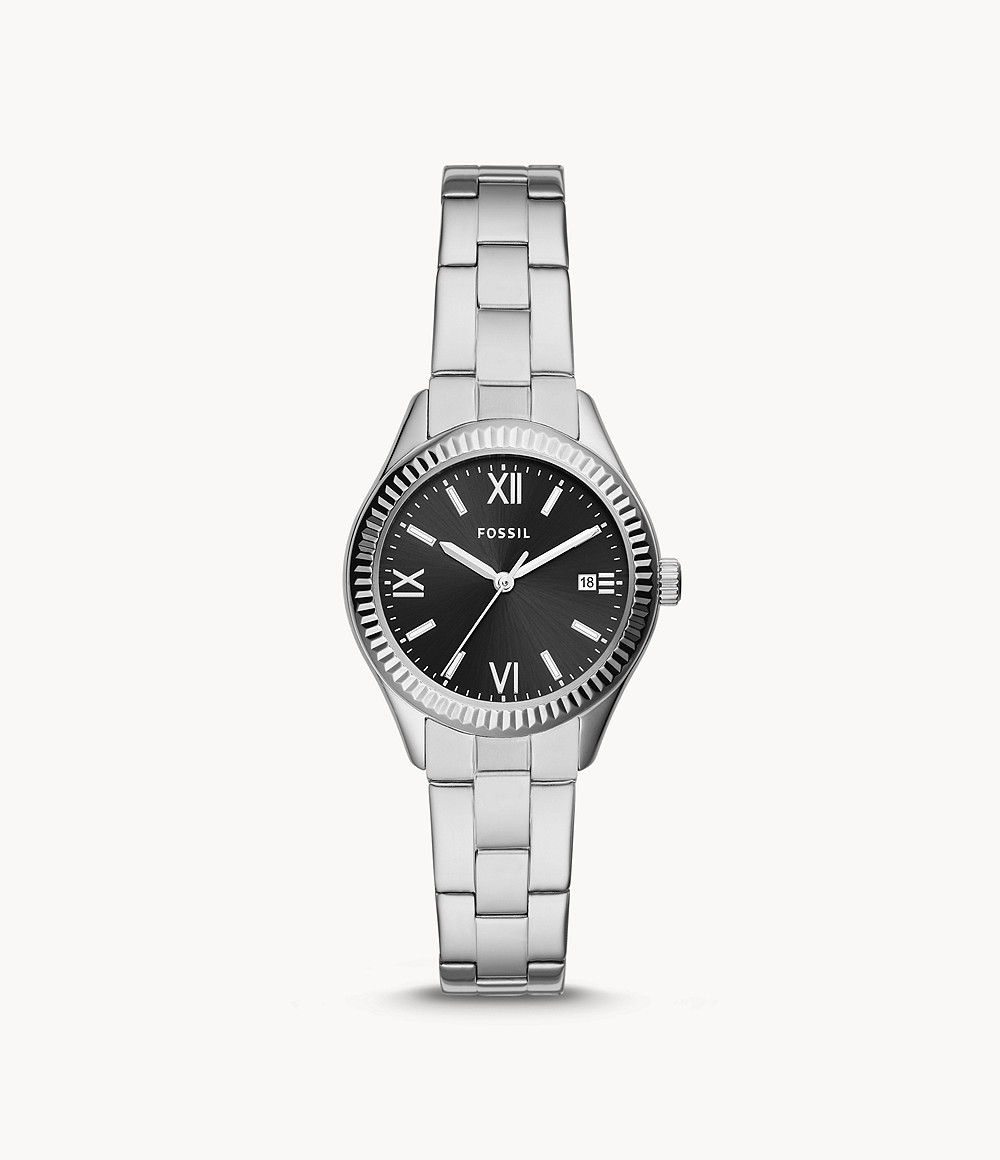 Rye Three-Hand Date Stainless Steel Watch