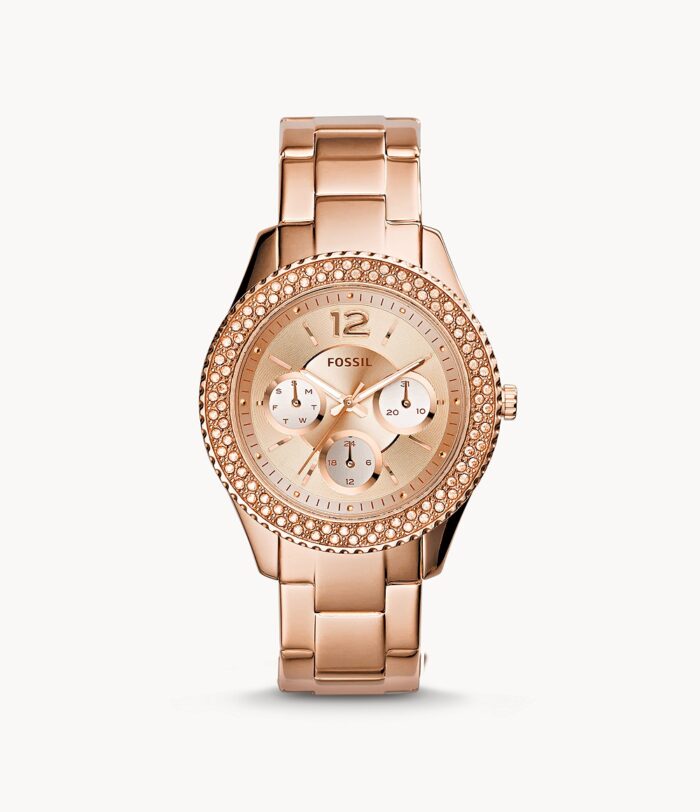 Stella Multifunction Rose-Tone Stainless Steel Watch