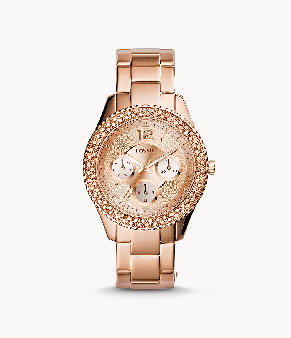 Stella Multifunction Rose-Tone Stainless Steel Watch