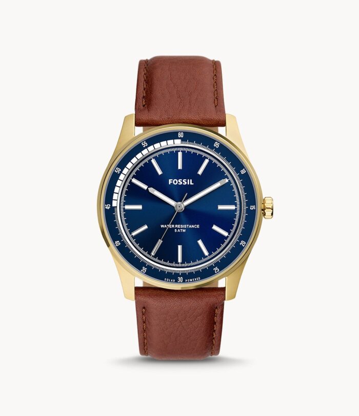 Sullivan Solar-Powered Brown Leather Watch