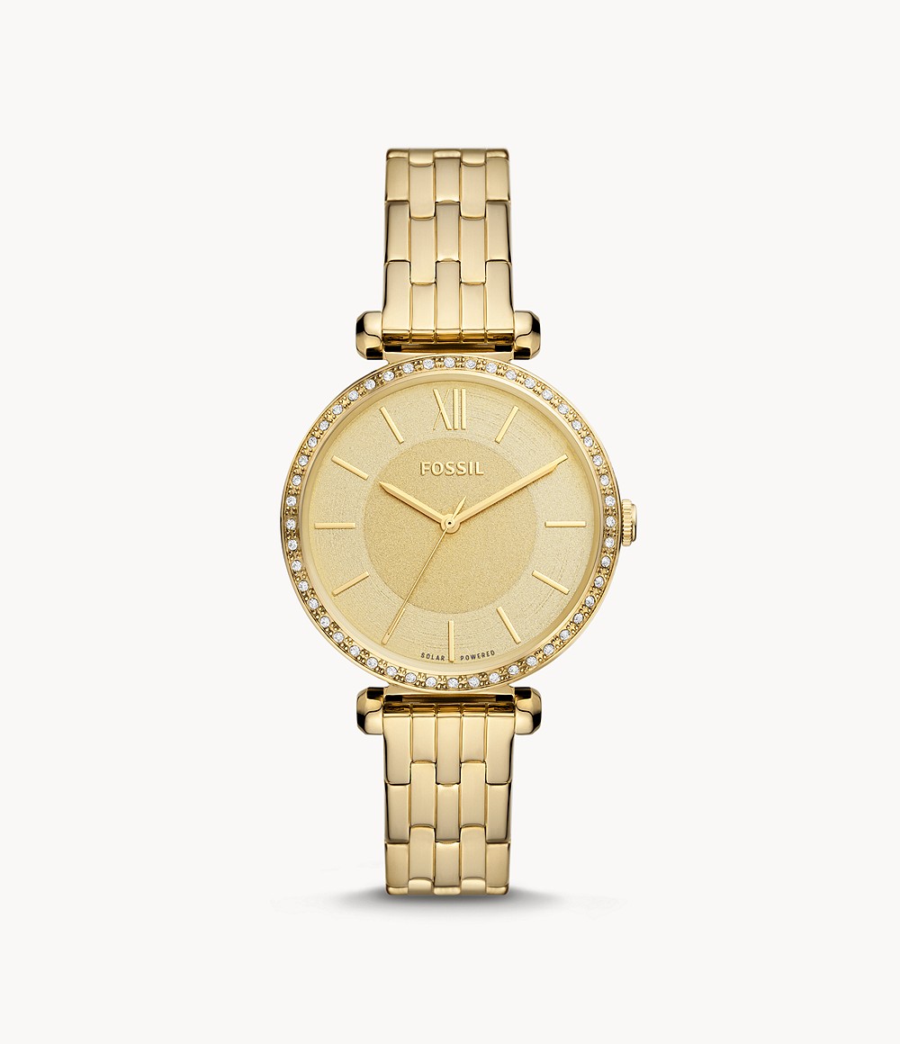 Tillie Solar-Powered Gold-Tone Stainless Steel Watch