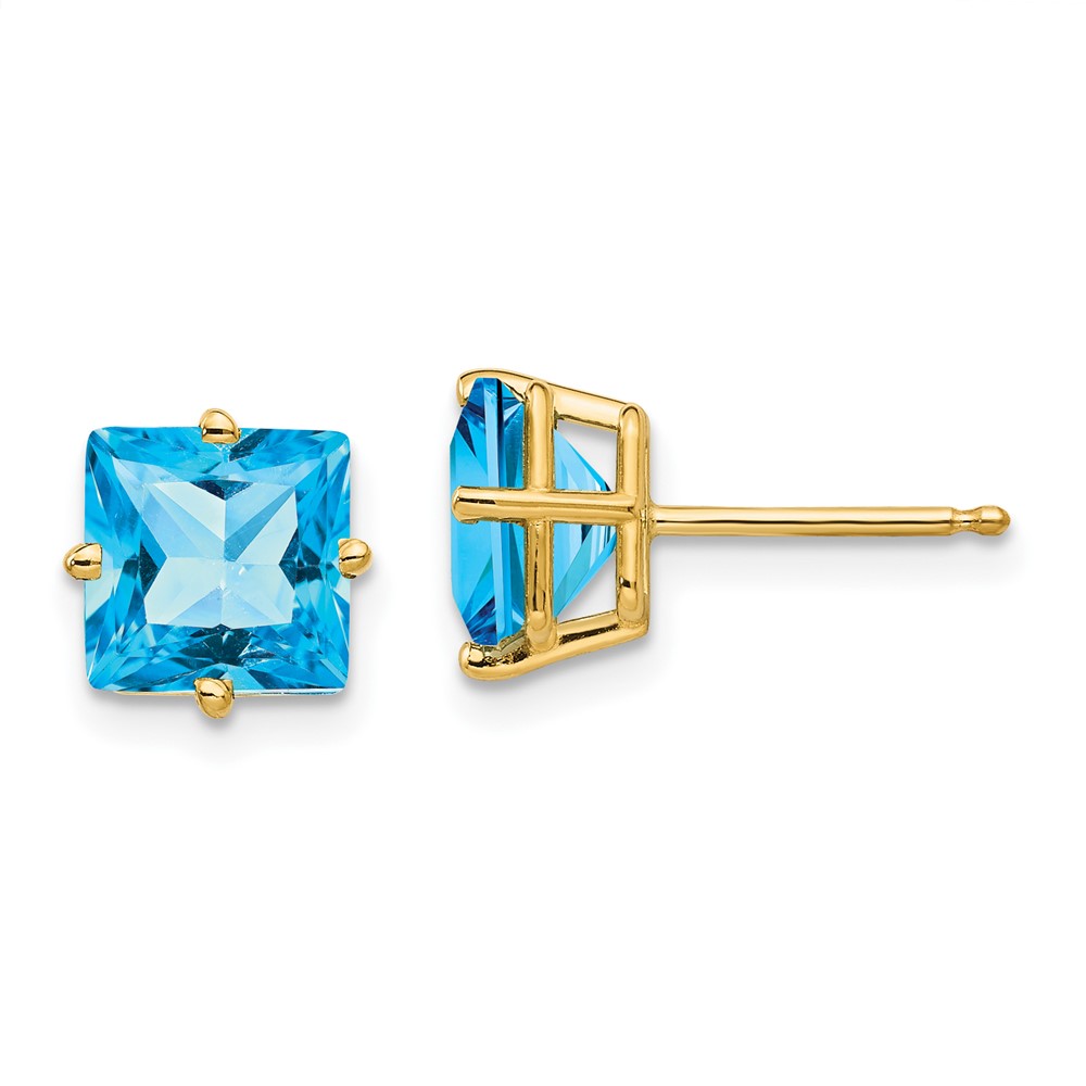 XE63 14K 7 mm Square Mounting Earring