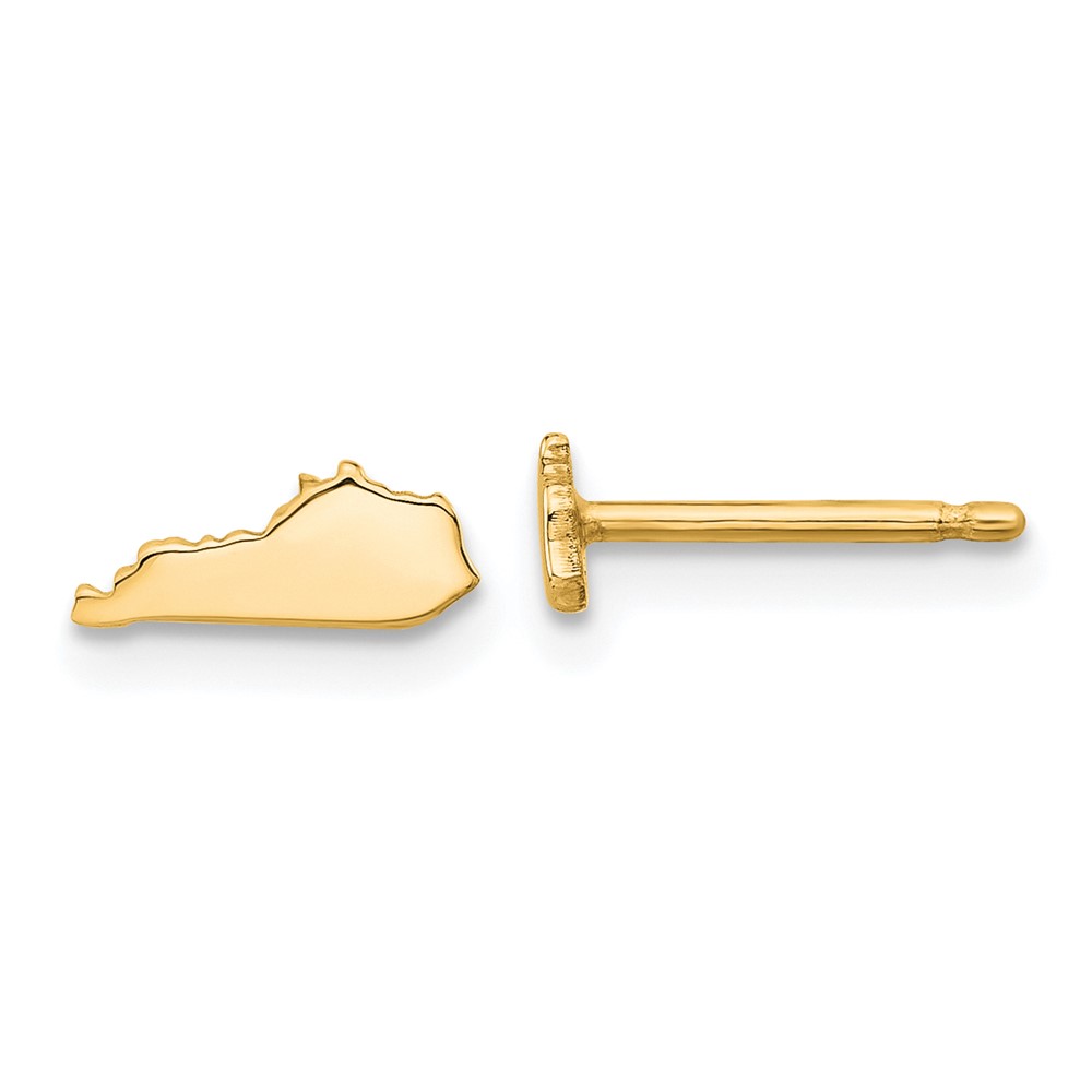 XNE50Y-KY 14K Yellow Gold Kentucky State Earrings