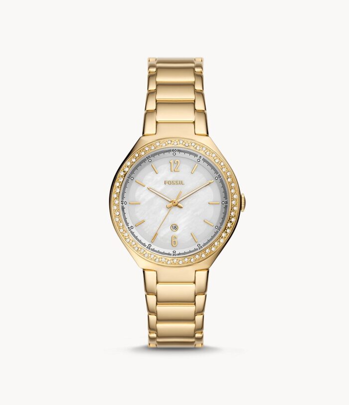 Ashtyn Three-Hand Date Gold-Tone Stainless Steel Watch