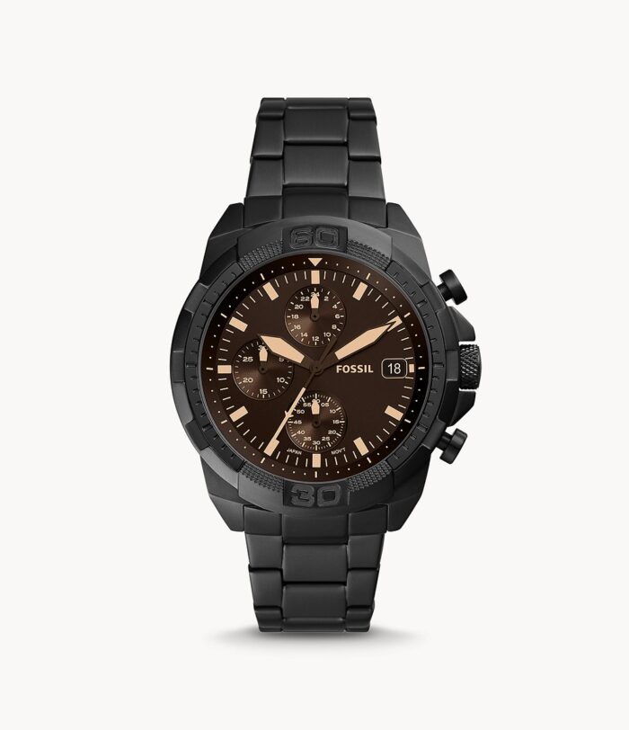 Bronson Chronograph Black Stainless Steel Watch