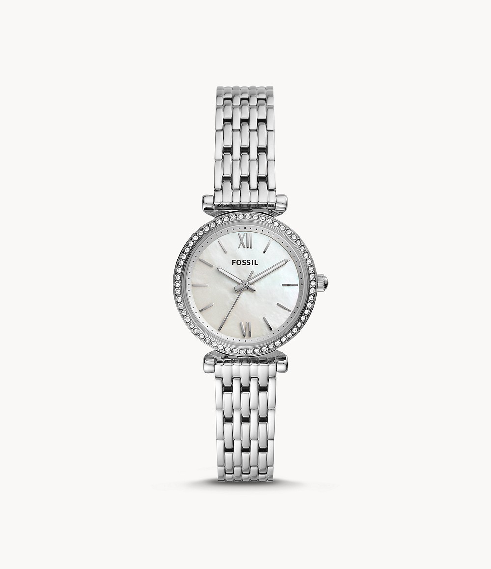 Carlie Mini Three-Hand Stainless Steel Watch jewelry