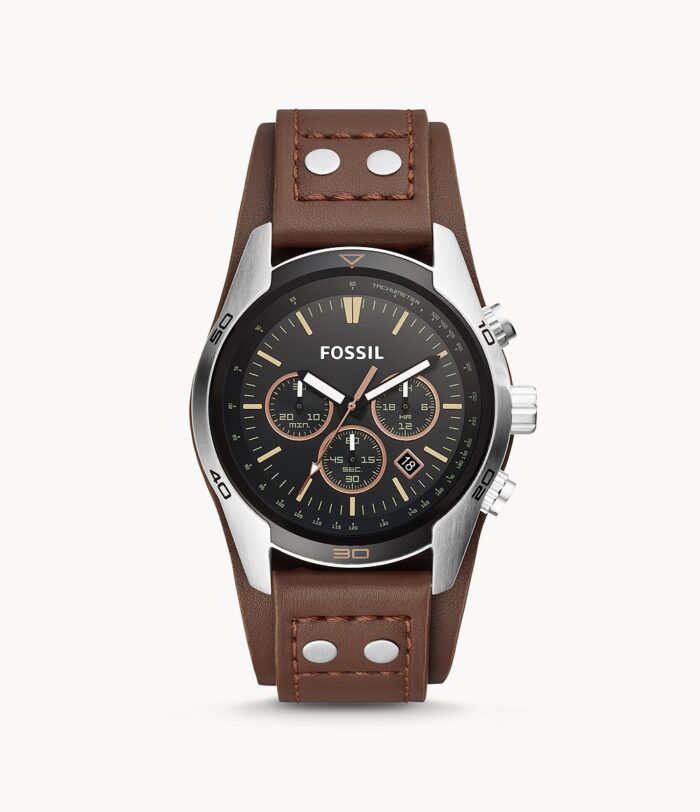 Coachman Chronograph Brown Leather Watch