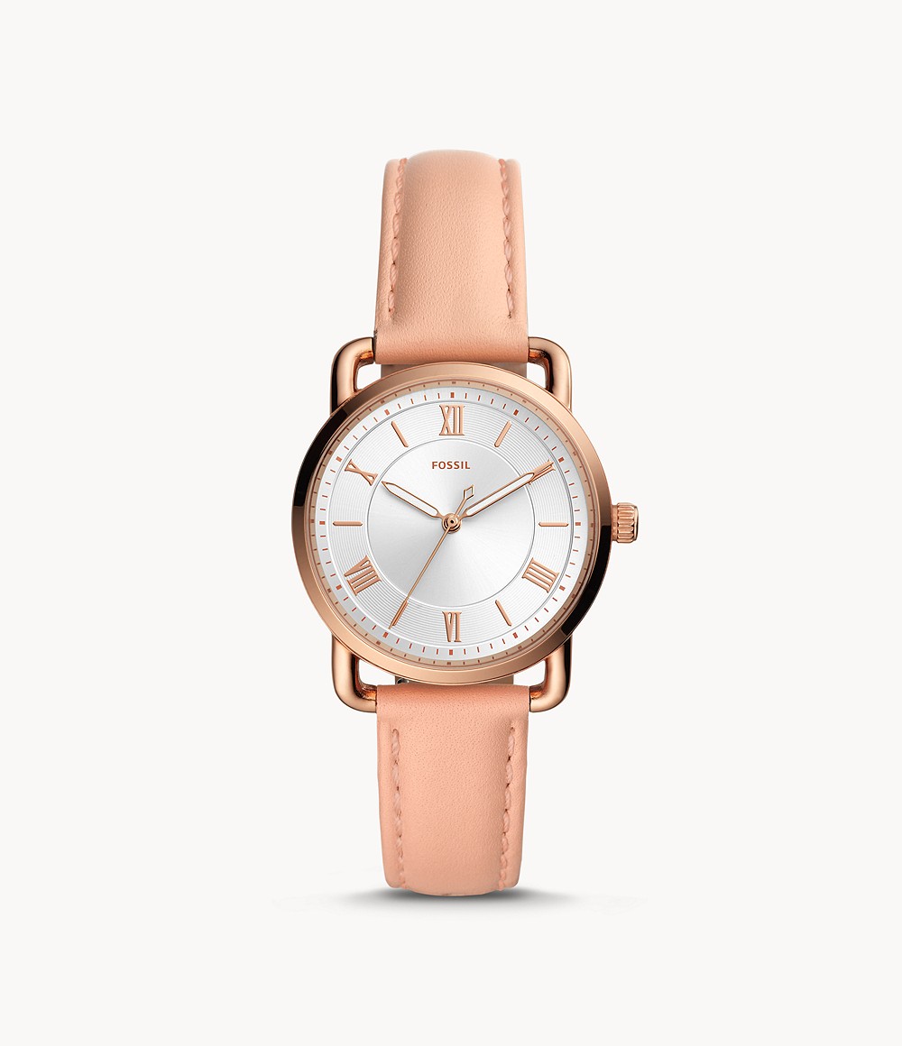 Copeland Three-Hand Nude Leather Watch jewelry