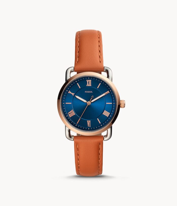 Copeland Three-Hand Tan Leather Watch jewelry