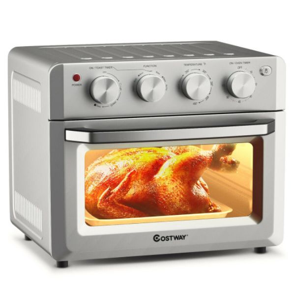 EP24685US-SL 19 qt. Dehydrate Convection Air Fryer Toaster Oven with 5 Accessories, Silver