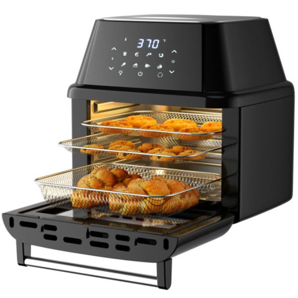 EP24735BK 19 qt. Multi-Functional Air Fryer Oven 1800W Dehydrator Rotisserie, Black