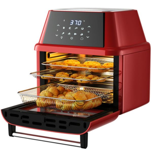 EP24735RE 19 qt. Multi-Functional Air Fryer Oven 1800W Dehydrator Rotisserie, Red